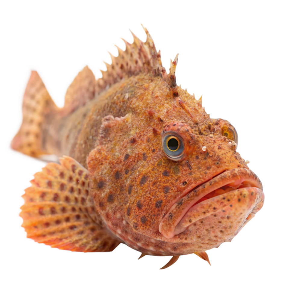 Closeup of a Roughhead Scorpionfish with Detailed Texture and Spines png