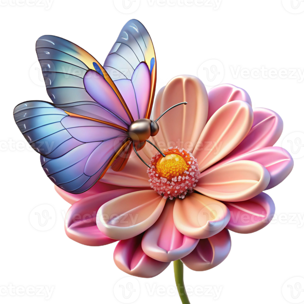 elegant minimalist A Delicate Butterfly Resting on a original png