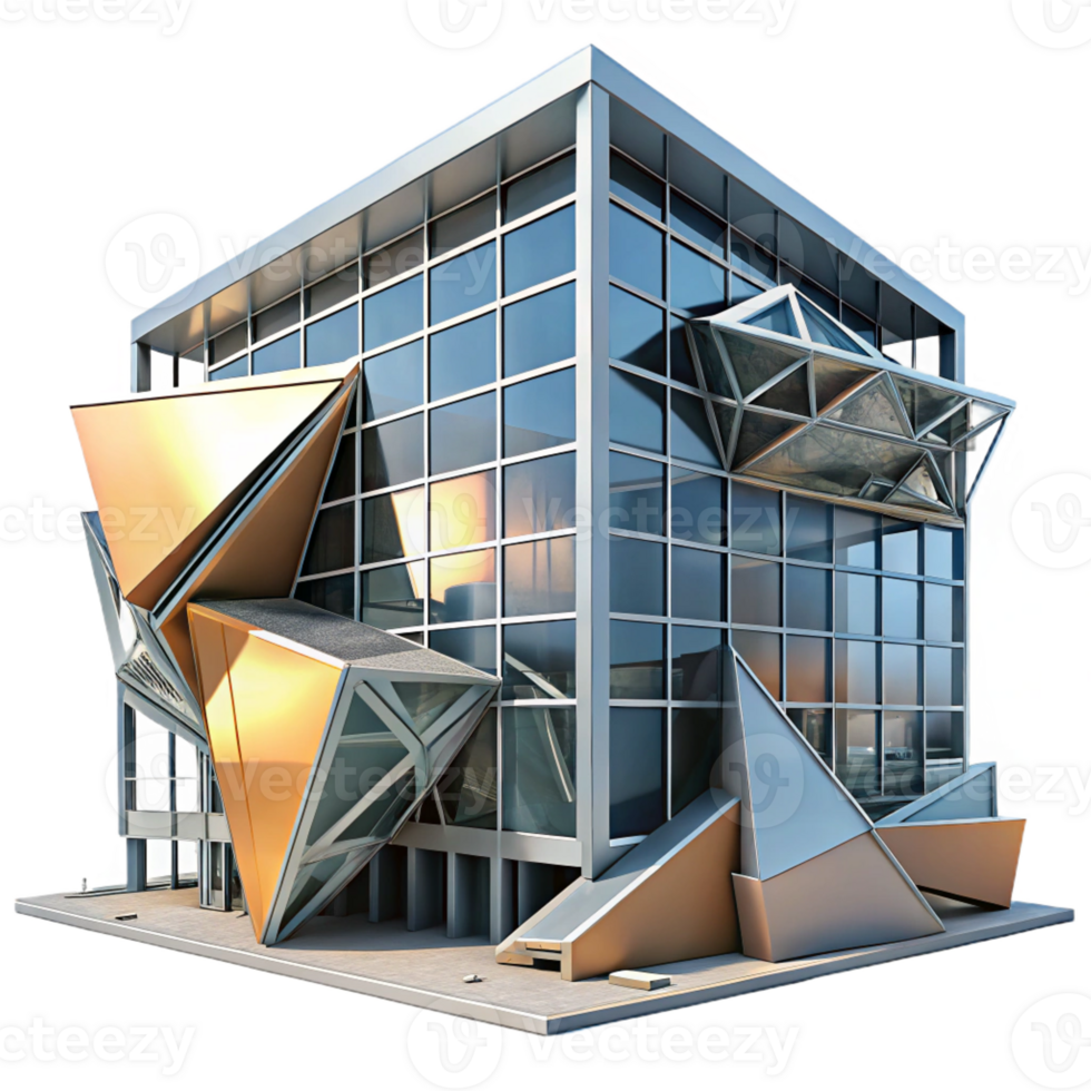 elegant minimalist Deconstructivist Office Building Harsh exclusive png