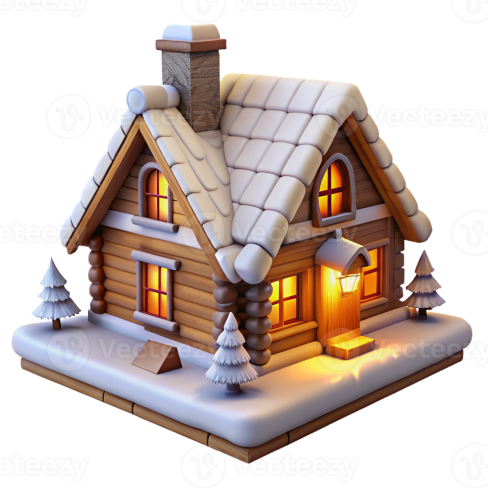 impressive vintage Swiss chalet, soft snowfall, warm interior glow, wooden beams, stone fireplace, cozy atmosphere, sense of comfort premium png