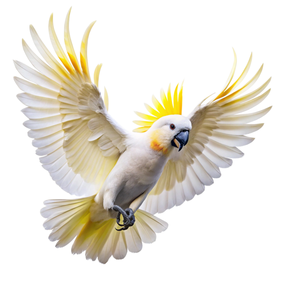 Sulphurcrested Cockatoo Flight Wings Spread Wide png