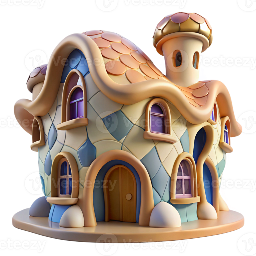 extraordinary creative A Gaudi Inspired House with Undulating high resolution png