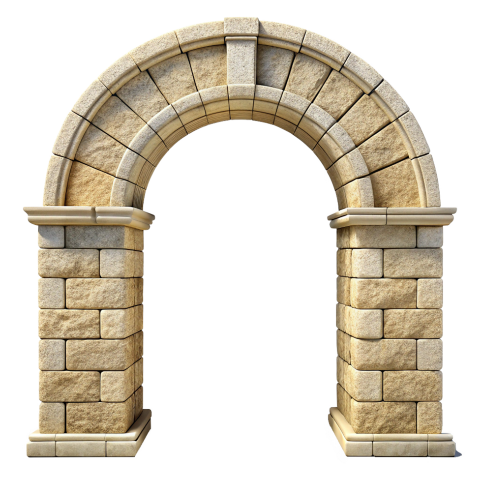 A majestic stone archway entrance architectural design element png