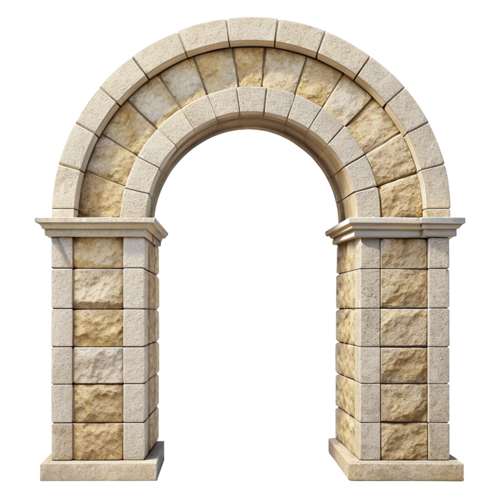 Elegant Beige Stone Archway Entrance Gateway Design Architectural Element png