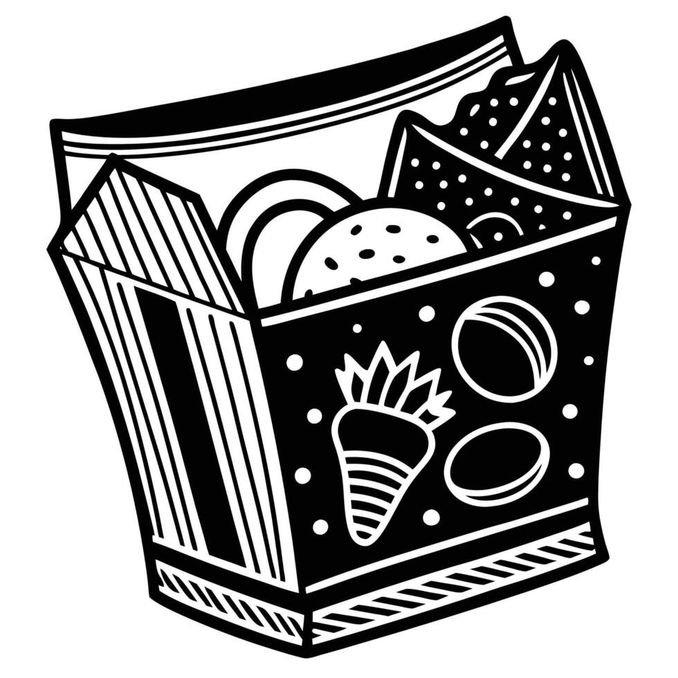 Colorful Graphic Elements for Prepackaged Snacks vector