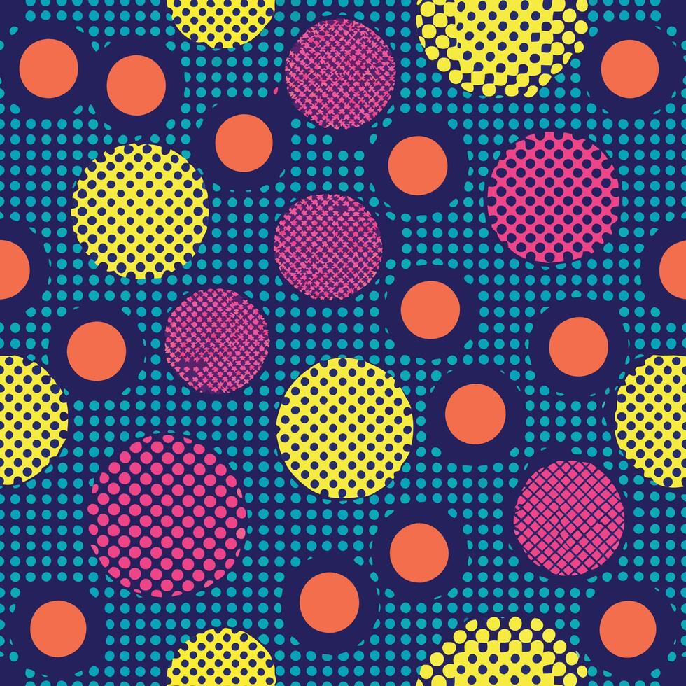 Seamless Dotted Halftone Pattern with Modern Abstract Vibes vector
