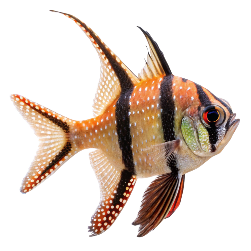 Magnificent Spotted Cardinalfish Detailed Closeup Profile View png