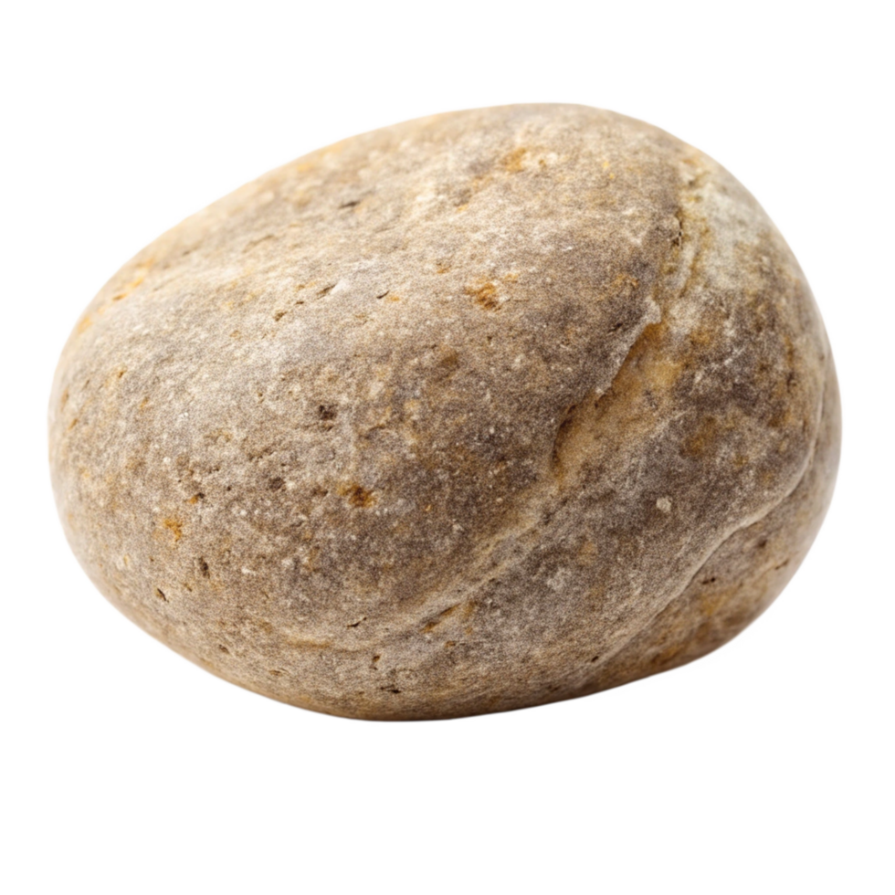 A Single Smooth River Rock with Speckles and Variations in Color png