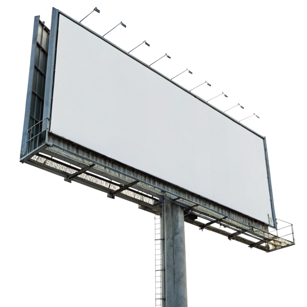 Large Blank Billboard Ready for Advertisement in Urban Setting png