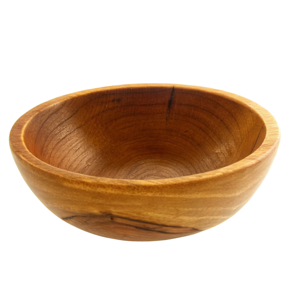 A Beautifully Crafted Small Wooden Bowl for Serving Food or Dips png