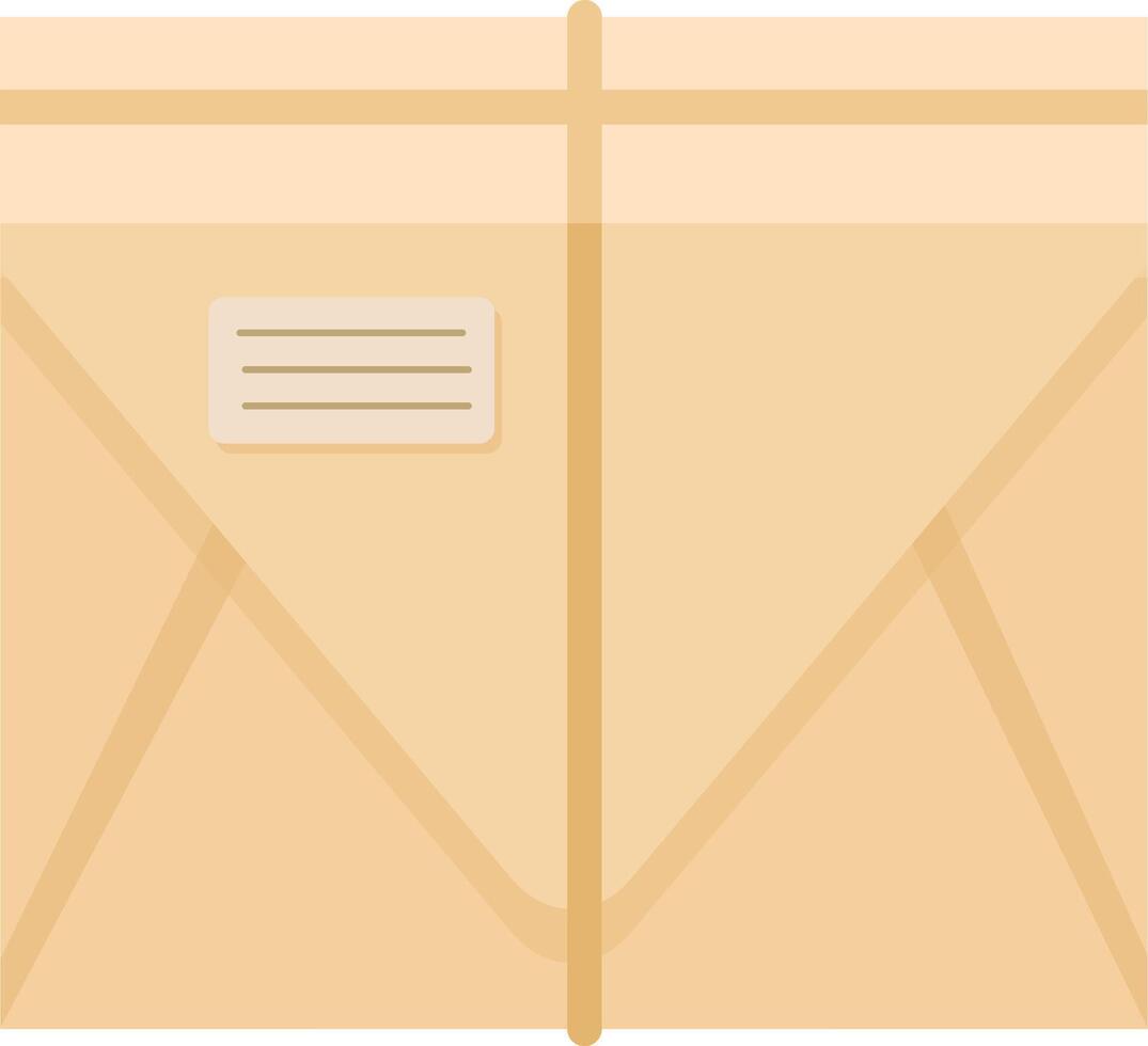 Cardboard Package with Shipping Label vector