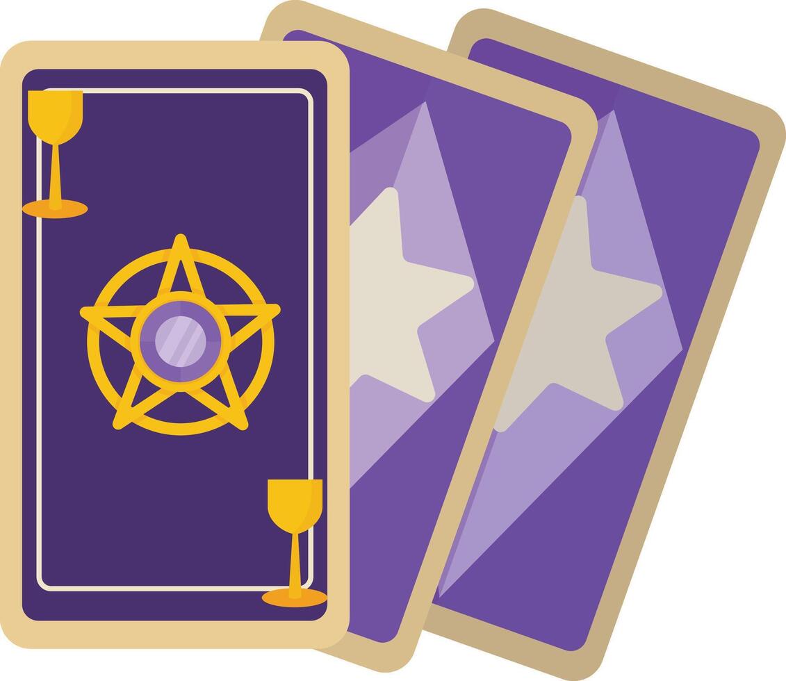 Fortune Telling Cards with Arcane Symbols vector