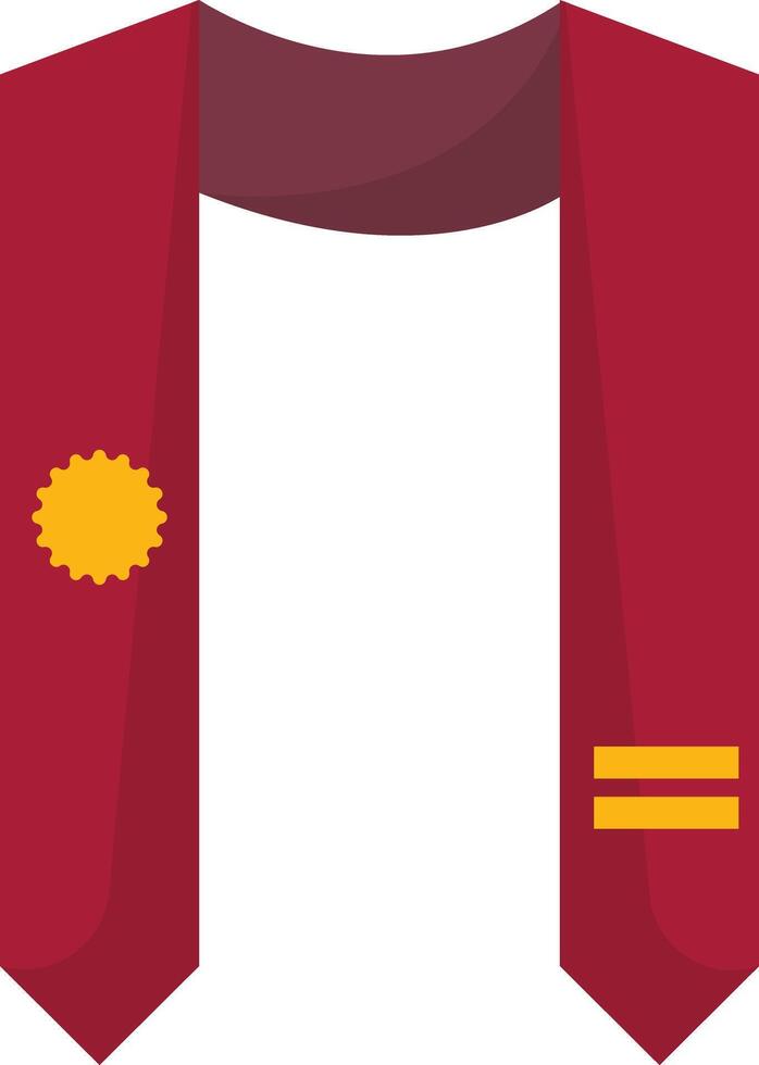 Graduation Sash in Red and Gold vector