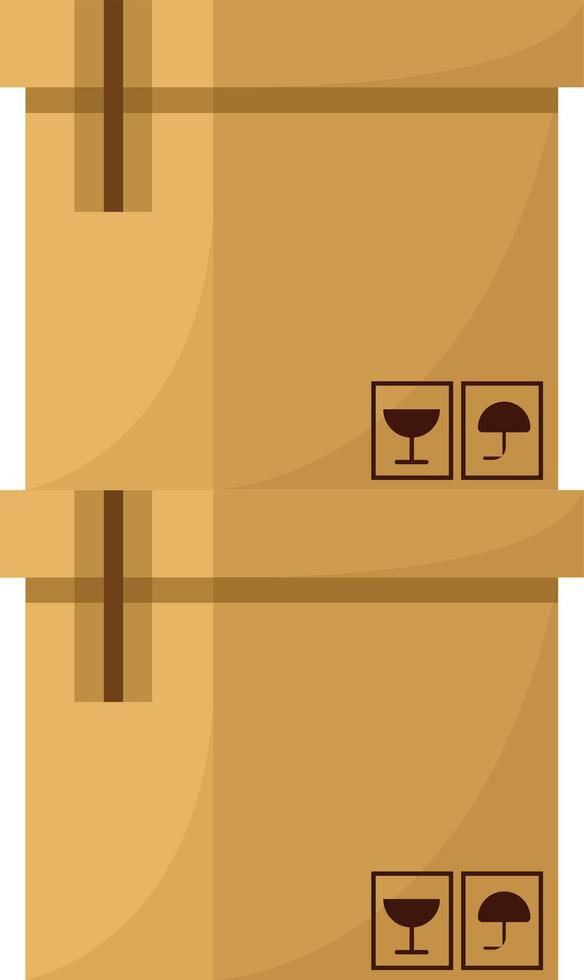 Stacked Cardboard Boxes for Shipment vector