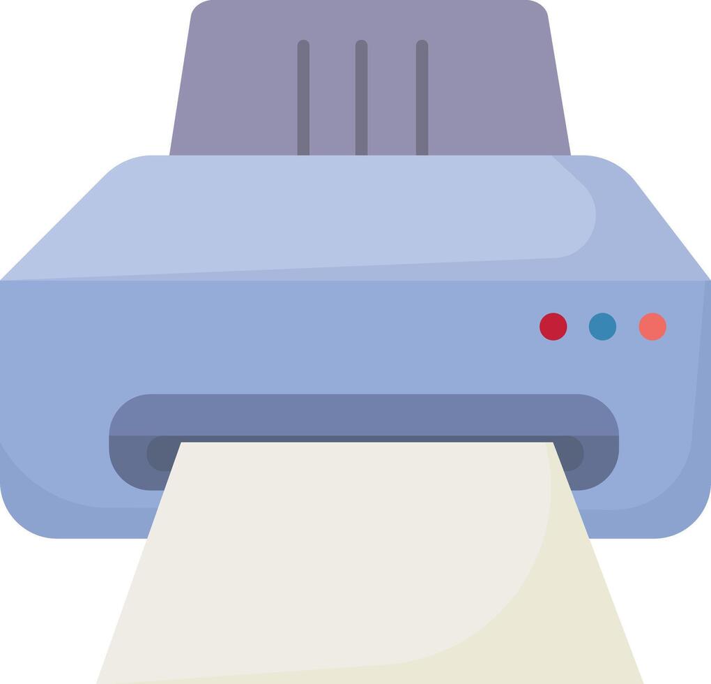 Office Printer with Paper vector