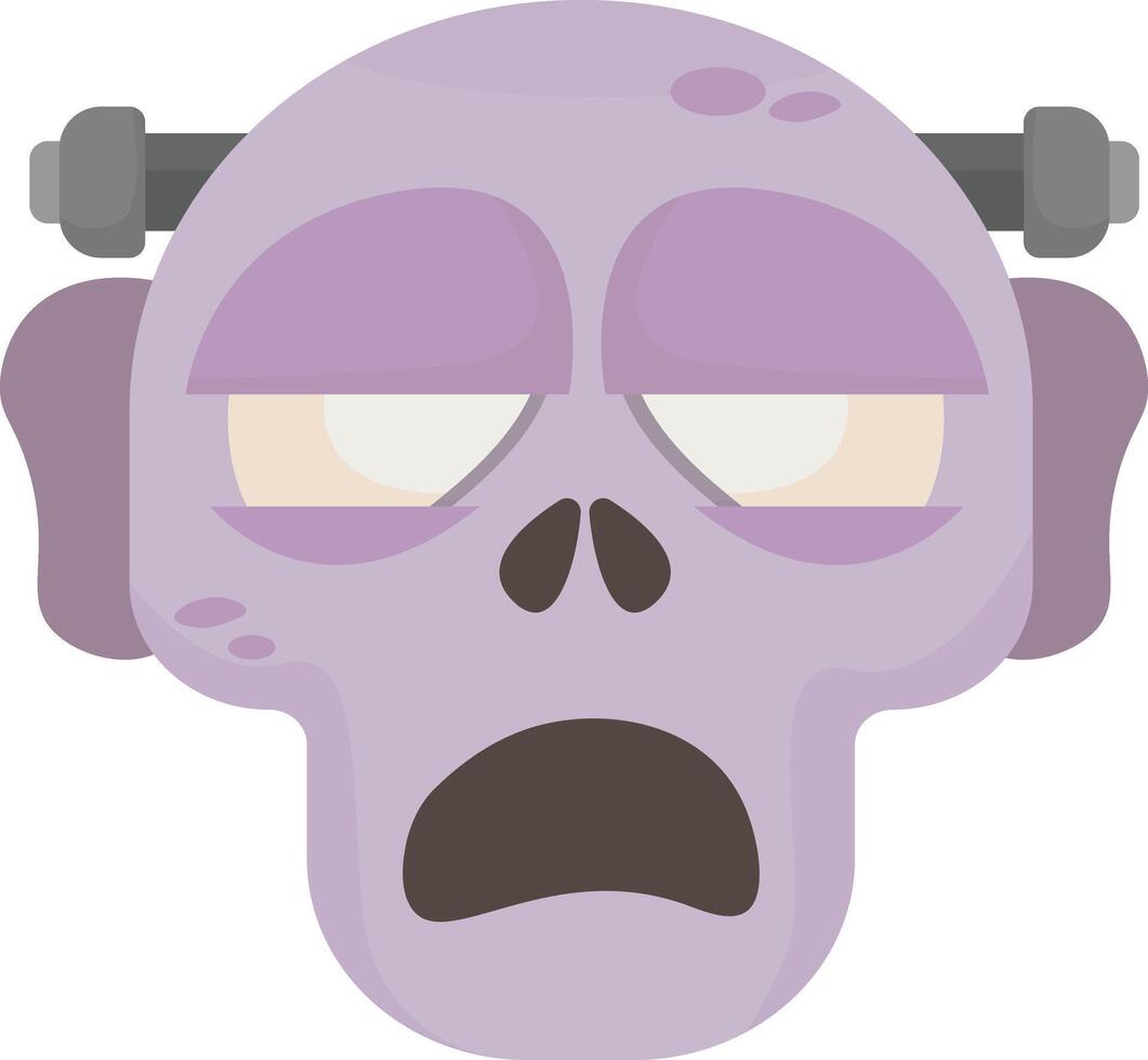 Rotting Undead Face with Decayed Skin vector