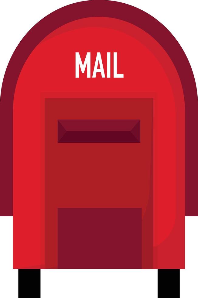 Red Mailbox with Letter Insertion Slot vector