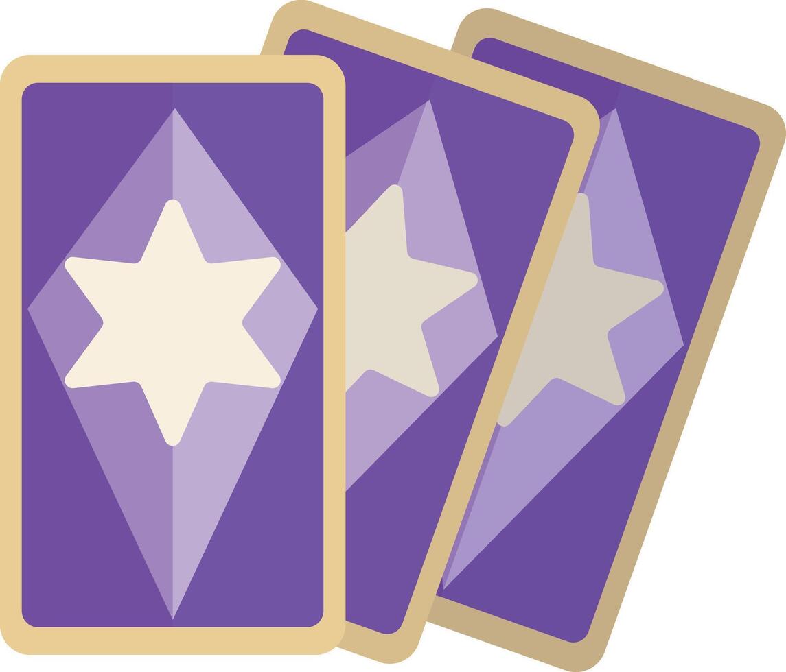 Tarot Card Deck with Purple Design vector
