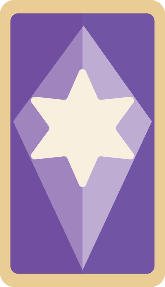 Mystic Card with White Star Gem vector