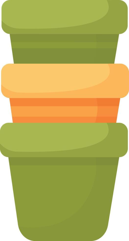 Large Green Plant Container vector