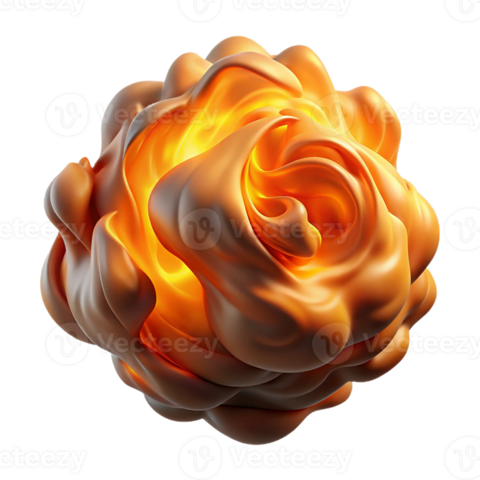 impressive abstract A dynamic, swirling mass of smoke and fire, illuminated by a dramatic, contrasting light, in an abstract expressionist style genuine png
