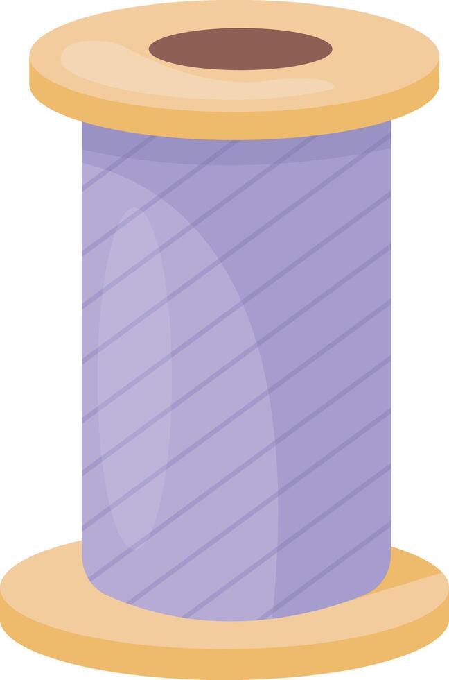 Purple Thread Spool for Sewing vector