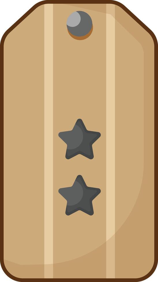 Dual Star Military Dog Tag vector