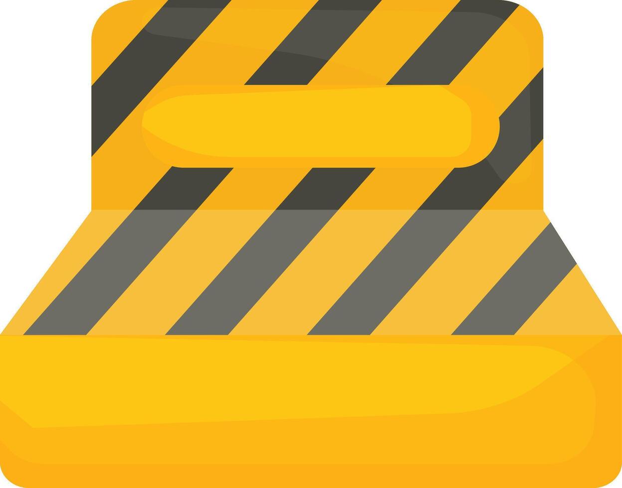 Black and Yellow Speed Bump vector