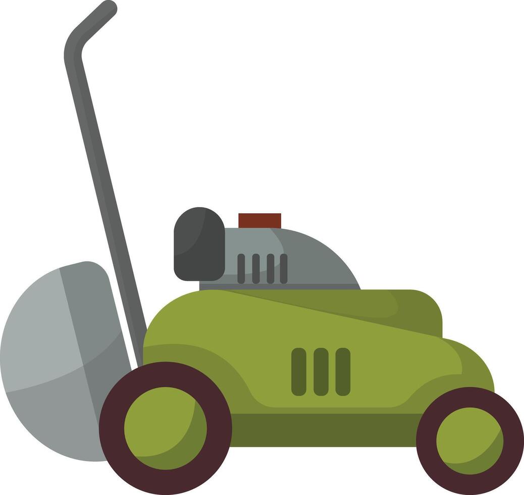 Lawn Mower with Grass Catcher vector