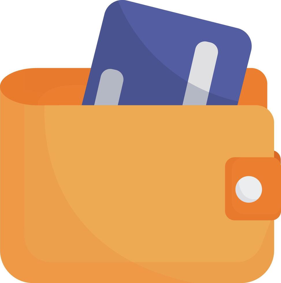 Wallet with Credit Card vector