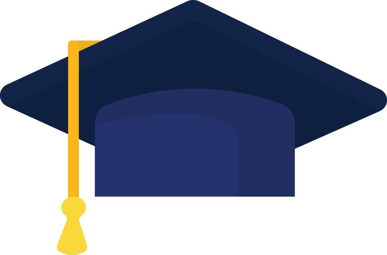 Classic Graduation Cap with Tassel vector