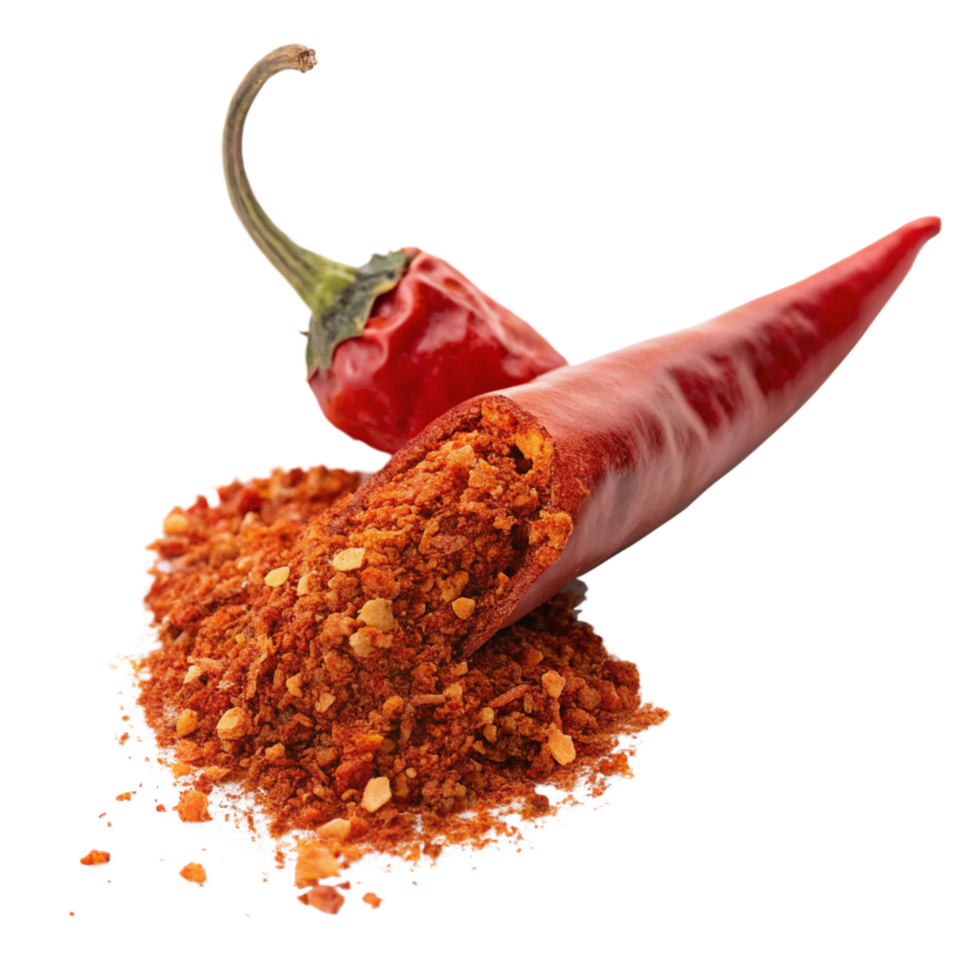 Spicy Red Chili Pepper Flakes and Powder Aromatic Seasoning Ingredient png