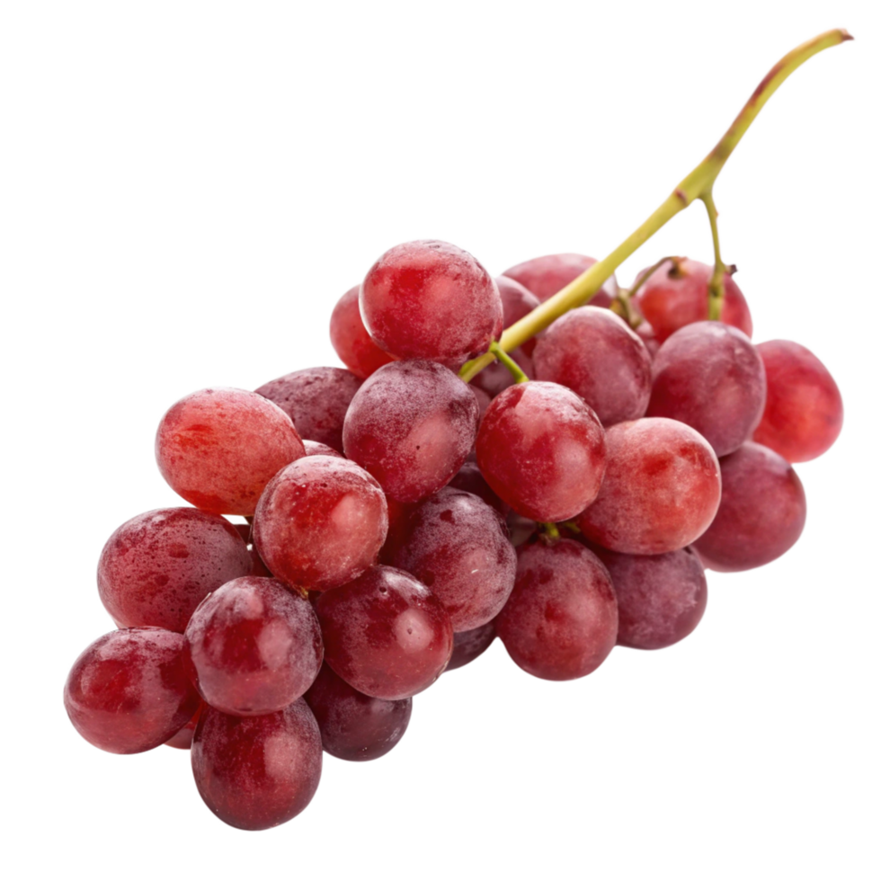 A Bunch of Red Grapes on a Black Background, Fresh and Juicy png