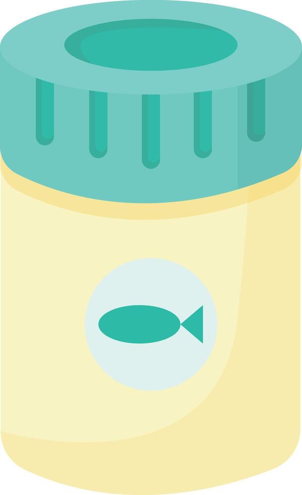Fish Food Container with Blue Lid vector