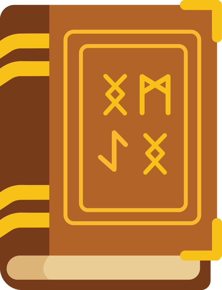 Ancient Book with Rune Engravings vector