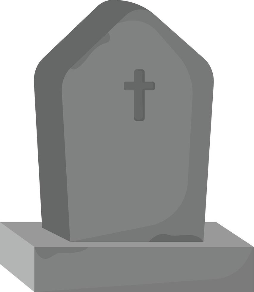Dark Gray Gravestone with Base vector