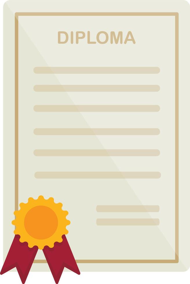 Diploma Certificate with Achievement Seal vector