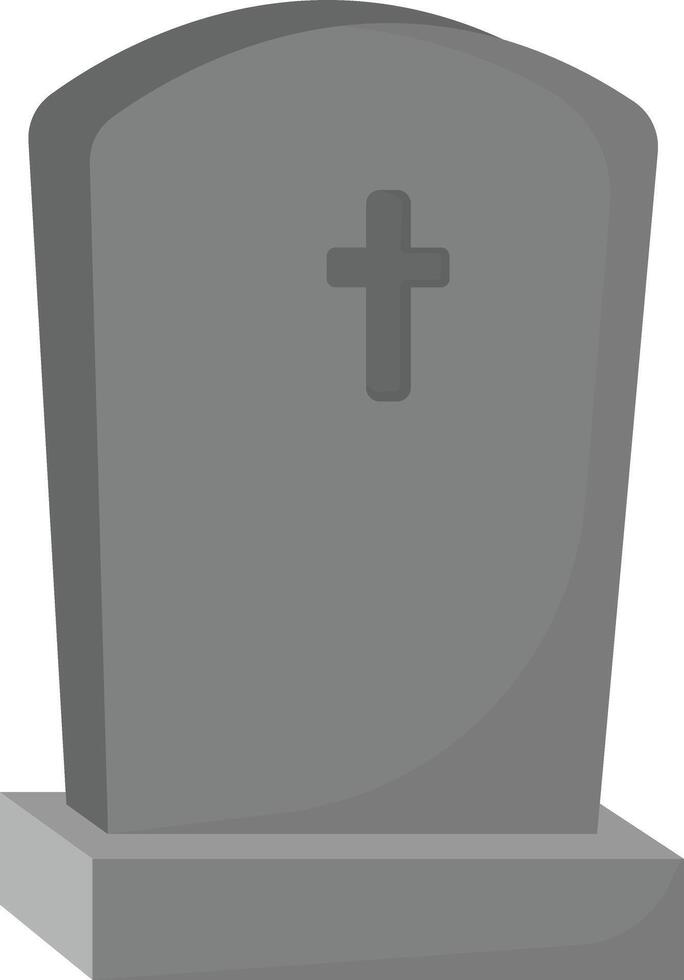 Simple Gravestone with Cross vector
