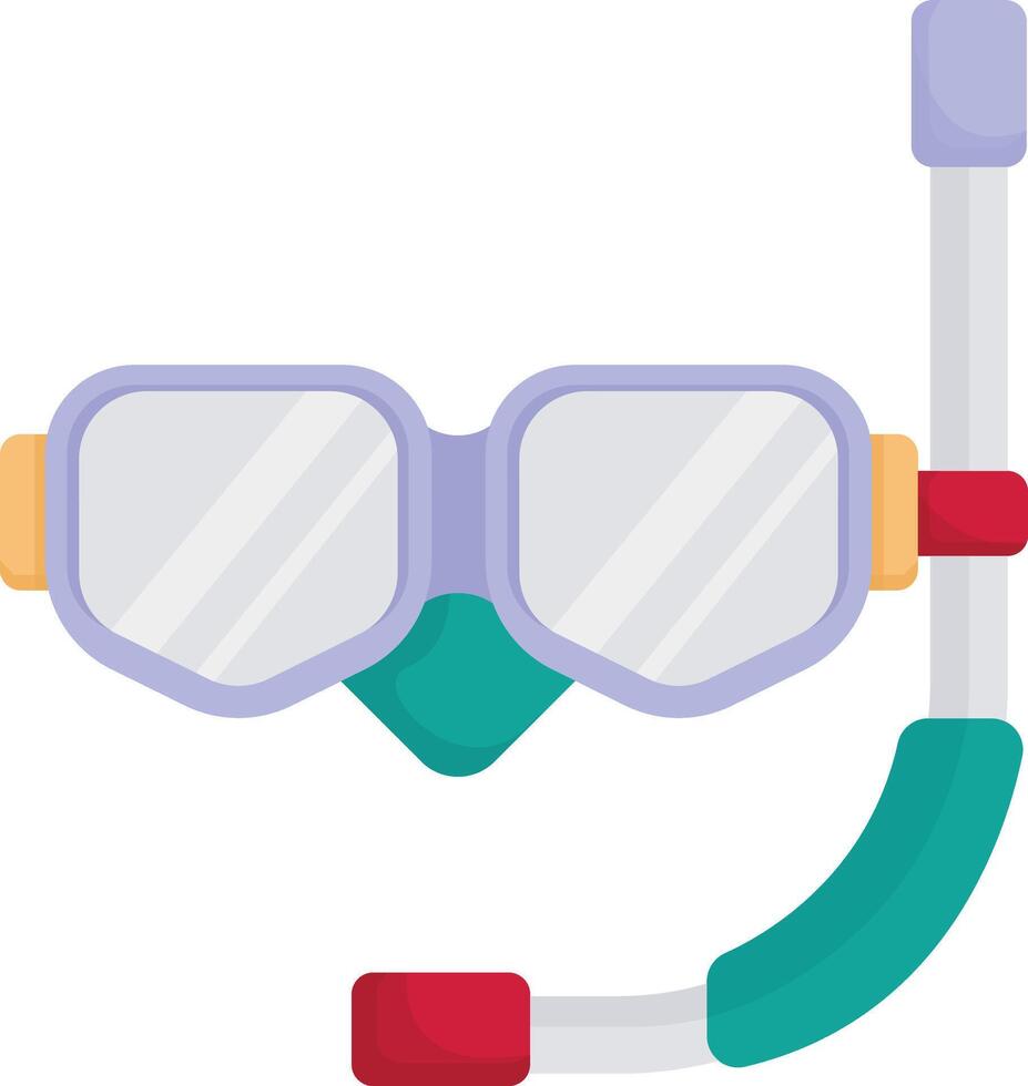 Snorkeling Gear with Goggles vector