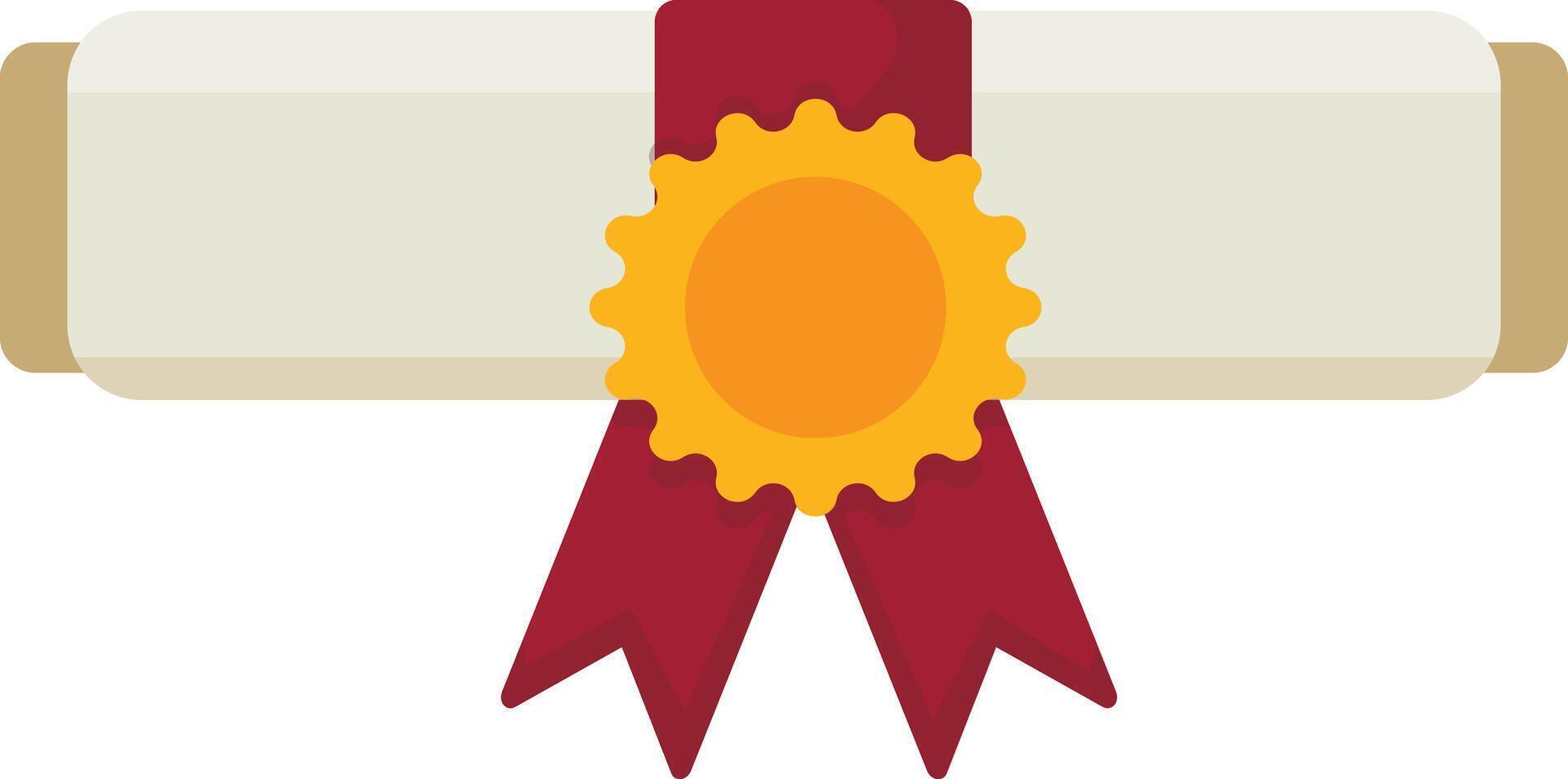 Rolled Diploma Scroll with Red Ribbon vector