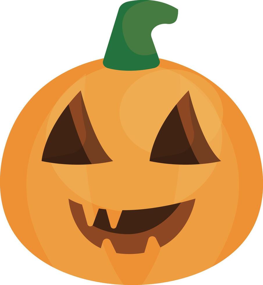 Mischievous Pumpkin with Green Stem vector