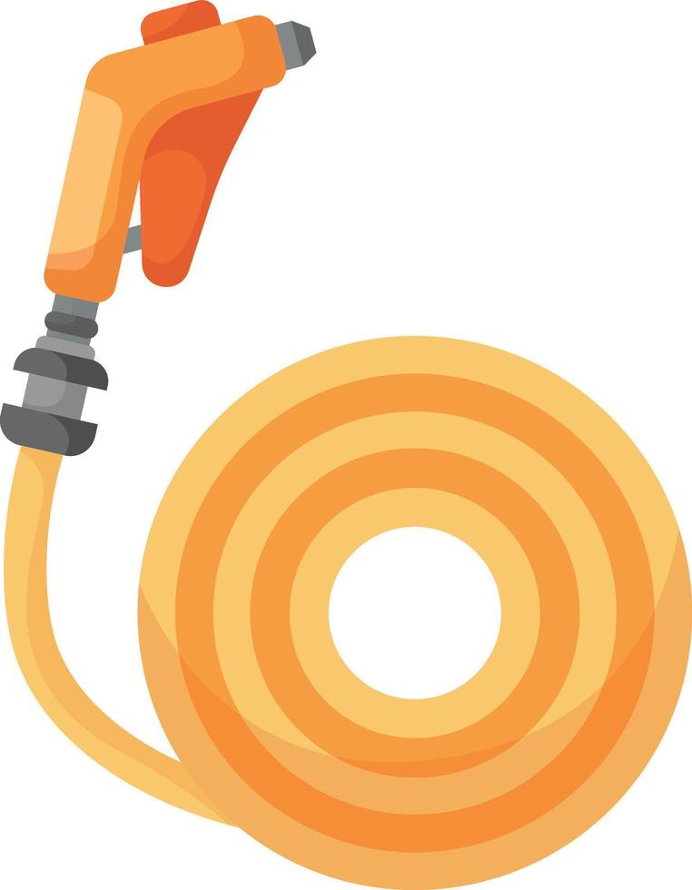 Water Hose with Spray Attachment vector