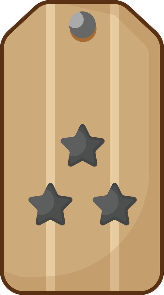 Triple Star Military Dog Tag vector