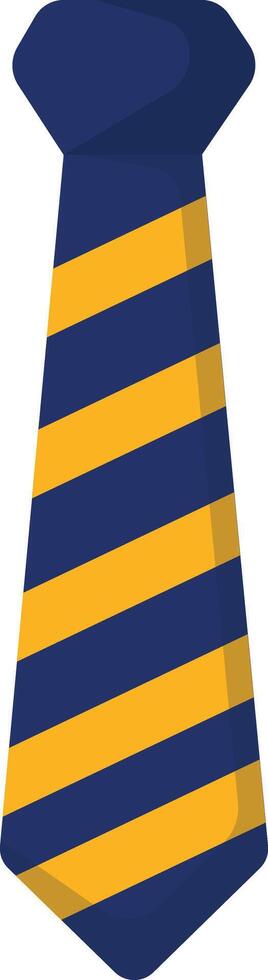 Striped Graduation Tie in Blue and Gold vector
