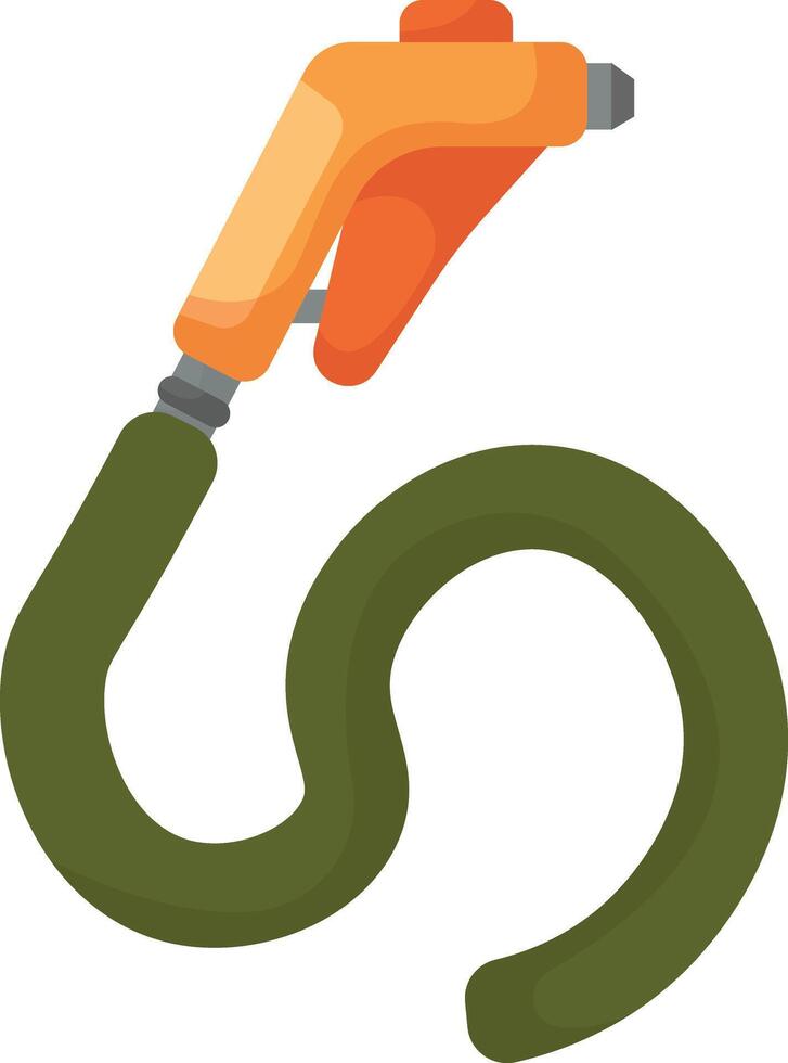 Water Hose with Spray Nozzle vector