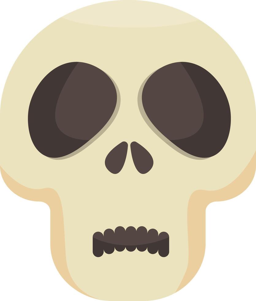 Human Skull with Hollow Eyes vector