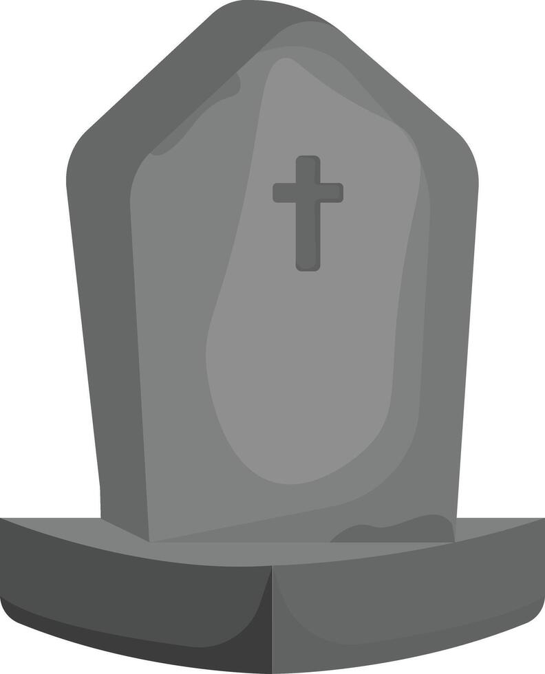 Tall Gravestone with Gothic Design vector