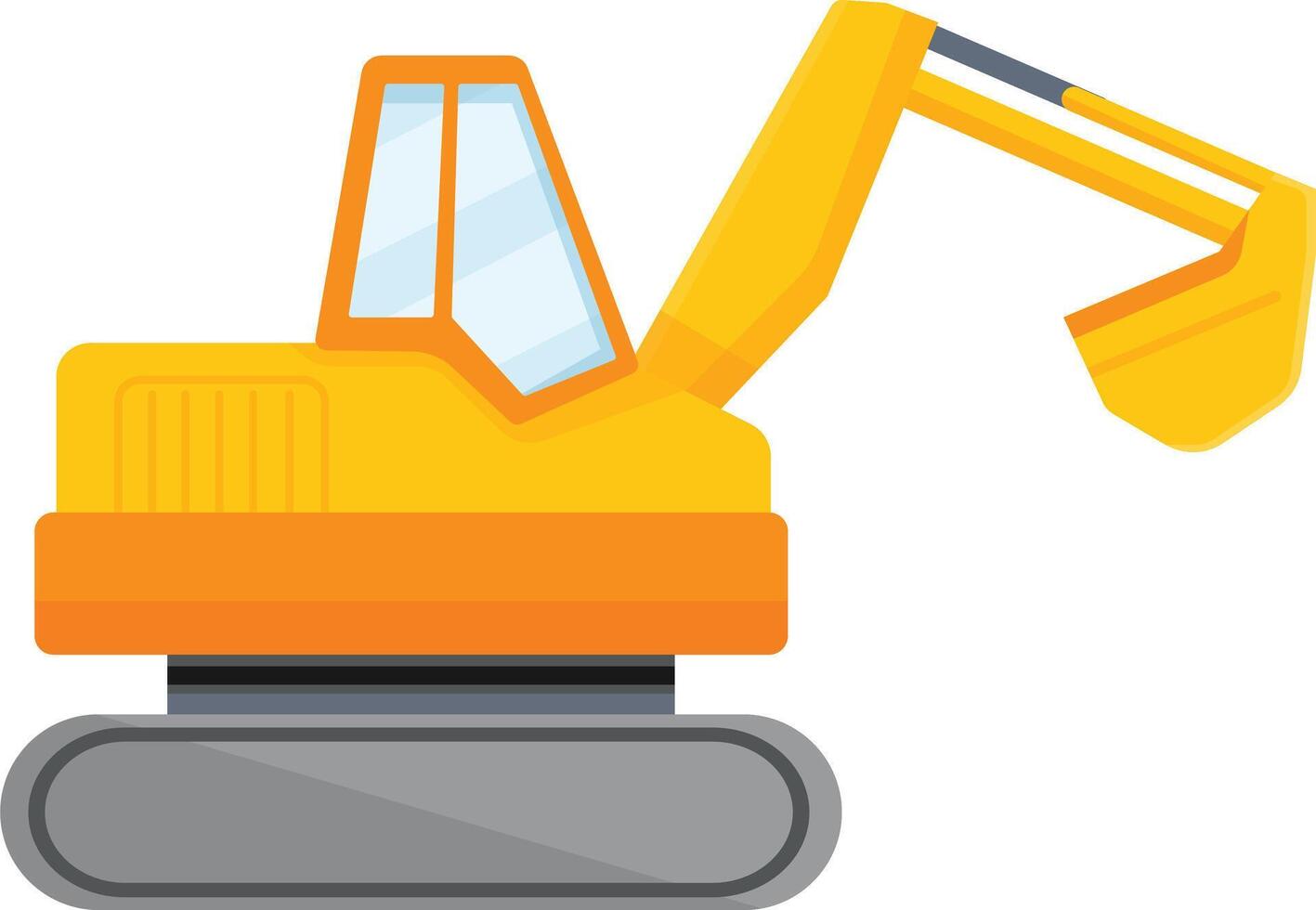 Industrial Compact Excavator vector