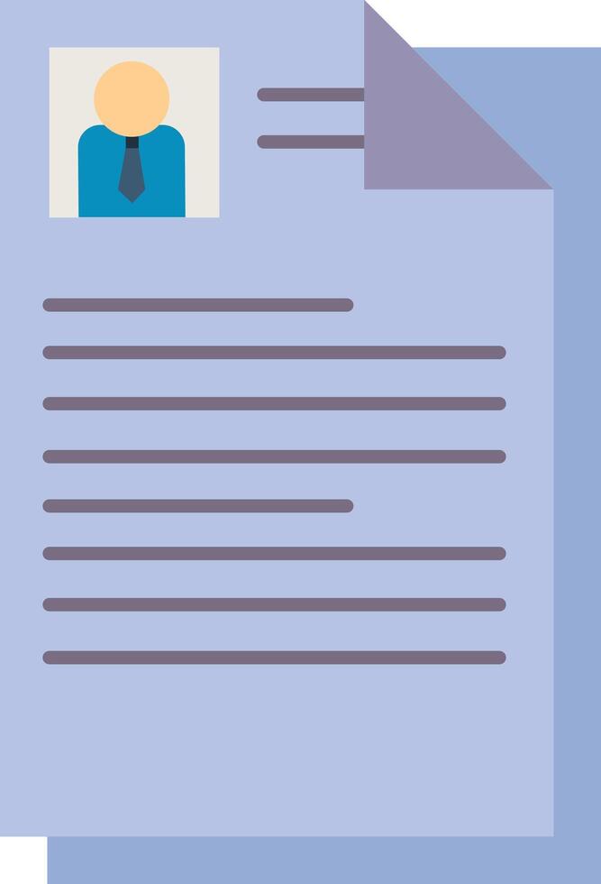 Printed Resume with Photo vector