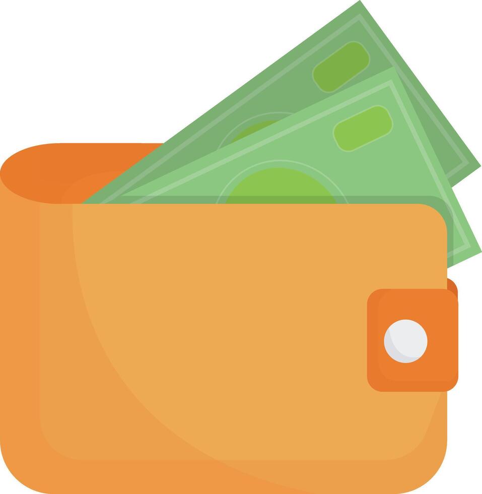 Wallet with Green Cash vector
